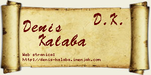 Denis Kalaba vizit kartica